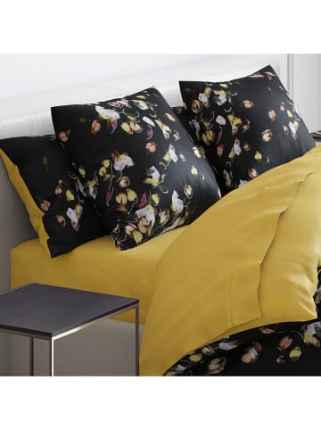 Cacharel textiles Satin-Spannbettlaken "Uni" in Gelb
