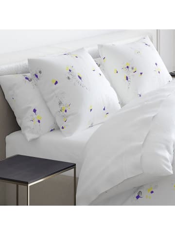 Cacharel Satin-Spannbettlaken "Uni" in Weiß