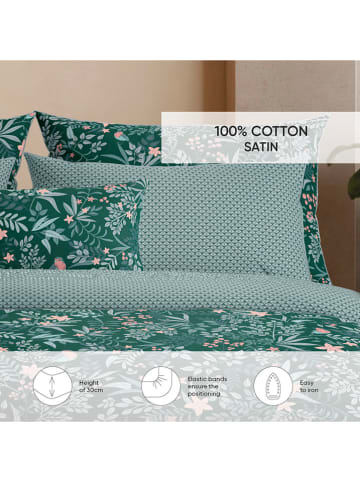 Cacharel textiles Satijnen hoeslaken groen