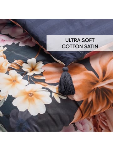Cacharel textiles Satin-Überwurf in Dunkelblau/ Rosa