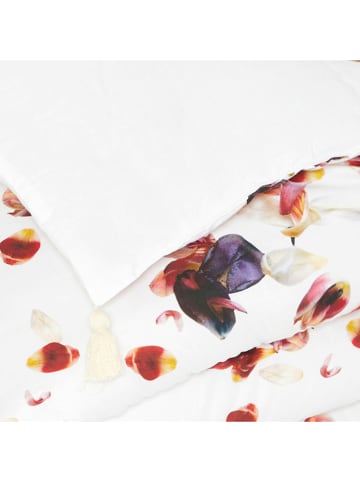 Cacharel textiles Satynowa narzuta w kolorze biało-czerwonym