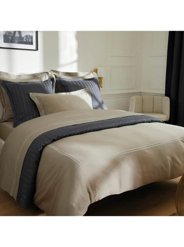 Cacharel Satin-Bettwäsche-Set "La Rochelle" in Taupe/ Weiß