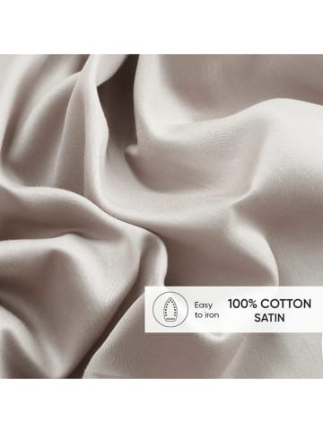 Cacharel textiles Satynowe prześcieradło w kolorze szarobrązowym