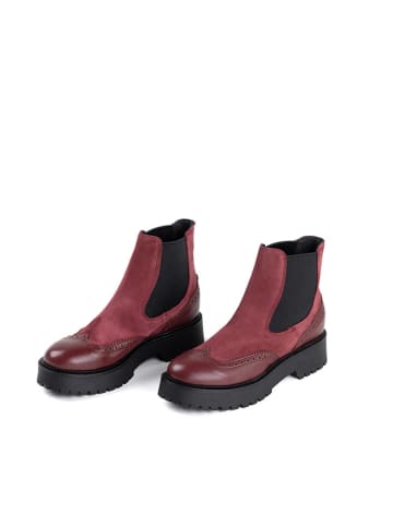 Anna Morellini Leren chelseaboots "Doniciana" rood