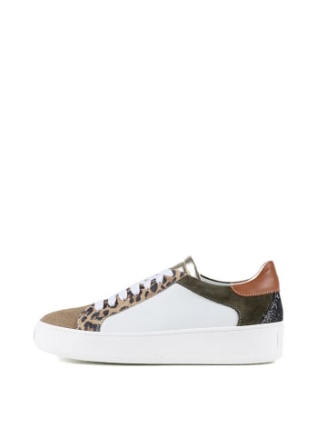 Anna Morellini Leren sneakers "Anorecia" wit/lichtbruin