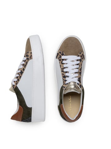 Anna Morellini Leren sneakers "Anorecia" wit/lichtbruin