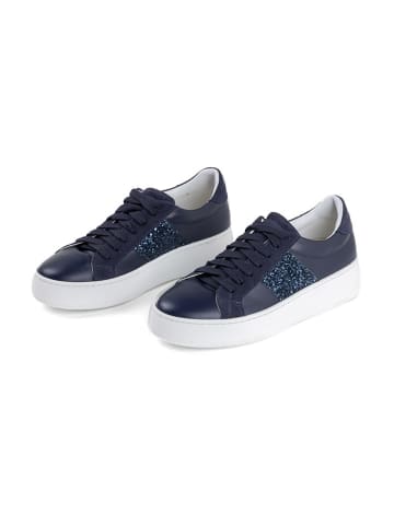 Anna Morellini Skórzane sneakersy "Luiglia" w kolorze granatowym