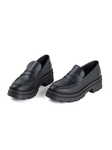 Anna Morellini Leren mocassins zwart