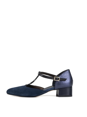 Anna Morellini Leren pumps "Flamuria" blauw