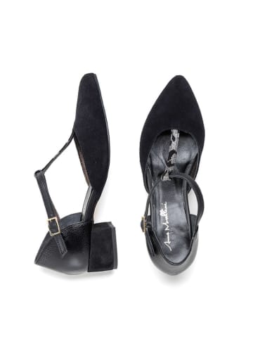 Anna Morellini Leren pumps "Laerta" zwart