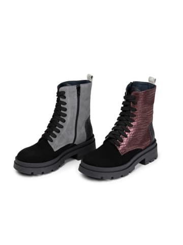 Anna Morellini Leren boots "Simoldo" zwart/meerkleurig