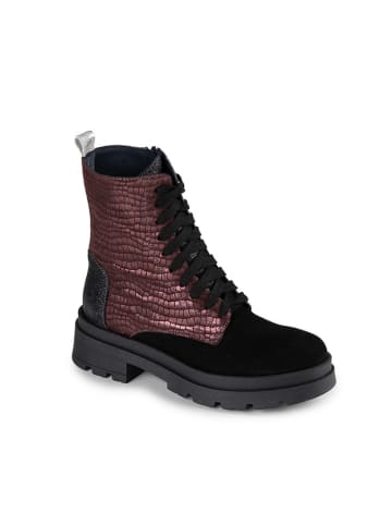 Anna Morellini Leder-Boots "Simoldo" in Schwarz/ Bunt