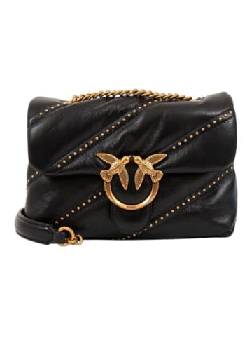 Pinko Leder-Umhängetasche in Schwarz - (B)27 x (H)18 x (T)10 cm