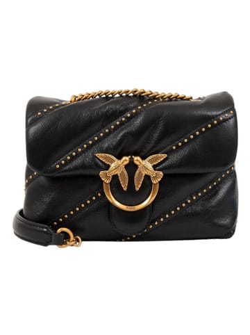 Pinko Leder-Umhängetasche in Schwarz - (B)21 x (H)15 x (T)8 cm