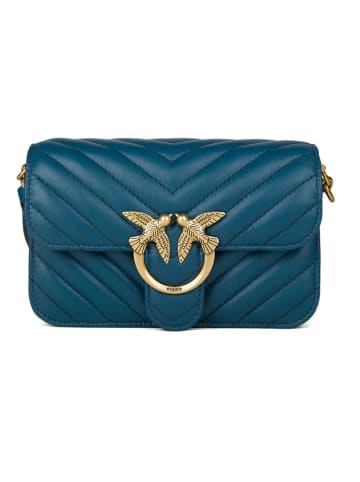 Pinko Leder-Umhängetasche in Blau - (B)19 x (H)12 x (T)5 cm