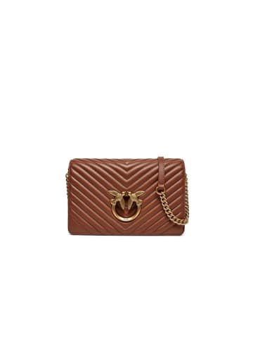 Pinko Leder-Umhängetasche in Hellbraun - (B)25 x (H)16 x (T)7 cm