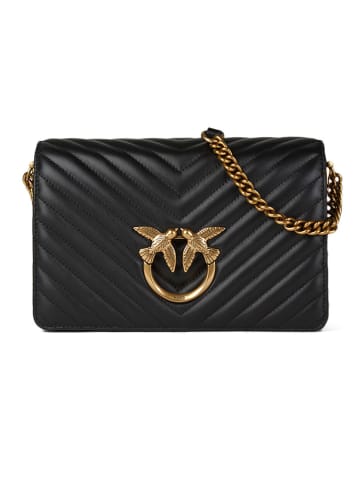 Pinko Leder-Umhängetasche in Schwarz - (B)25 x (H)16 x (T)8,5 cm