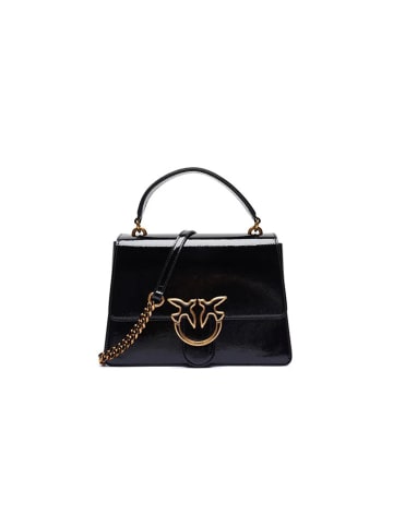 Pinko Skórzana torebka w kolorze czarnym - 22 x 19 x 9 cm