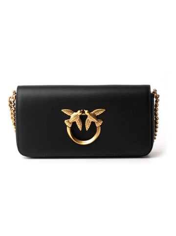 Pinko Leder-Umhängetasche in Schwarz - (B)25 x (H)13 x (T)7 cm