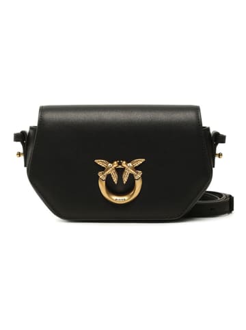 Pinko Leder-Umhängetasche in Schwarz - (B)18 x (H)12 x (T)6 cm