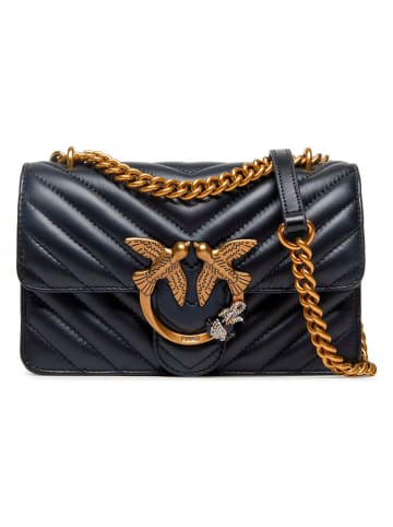 Pinko Leder-Umhängetasche in Schwarz - (B)21 x (H)13 x (T)6 cm