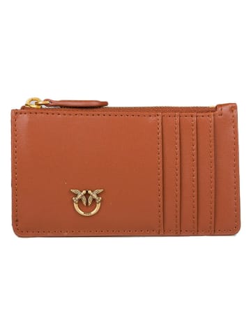 Pinko Leder-Kartenetui in Hellbraun - (B)13 x (H)8 x (T)1 cm