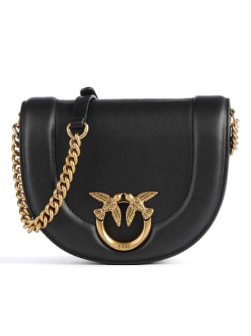 Pinko Leder-Umhängetasche in Schwarz - (B)20 x (H)16 x (T)8 cm