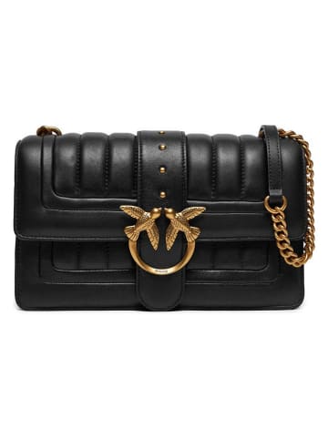 Pinko Leder-Umhängetasche in Schwarz - (B)27 x (H)16 x (T)8 cm