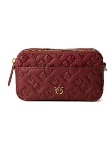 Pinko Leder-Umhängetasche in Bordeaux - (B)18 x (H)10 x (T)6 cm