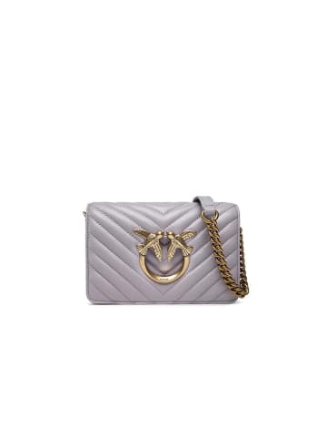 Pinko Leder-Umhängetasche in Grau - (B)19 x (H)13 x (T)7 cm