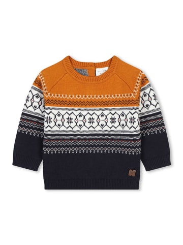 Carrément beau Trui zwart/wit/oranje