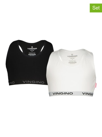 Vingino 2er-Set: Bustiers in Schwarz/ Weiß