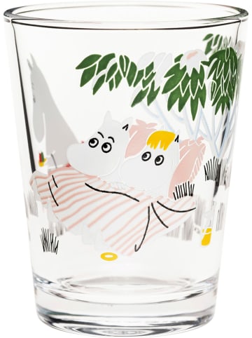 Moomin Glas ''Relaxing'' in Bunt - 220 ml