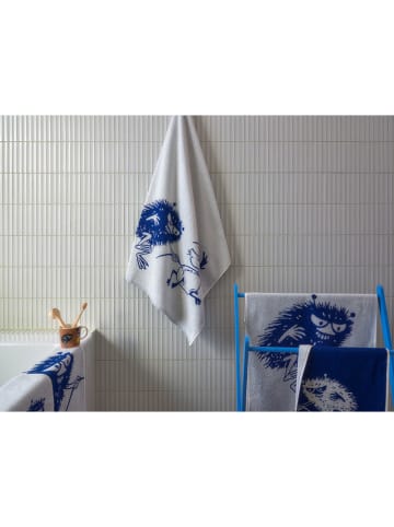 Moomin Ręcznik prysznicowy "Stinky" w kolorze kremowo-błękitnym - 140 x 70 cm