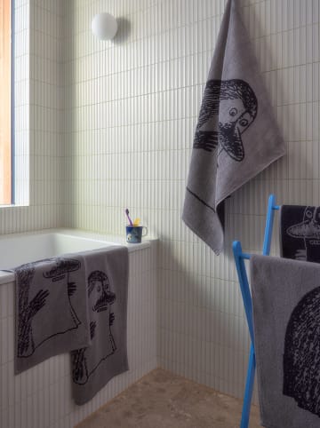 Moomin Badhanddoek "The Groke" grijs/zwart - (L)140 x (B)70 cm