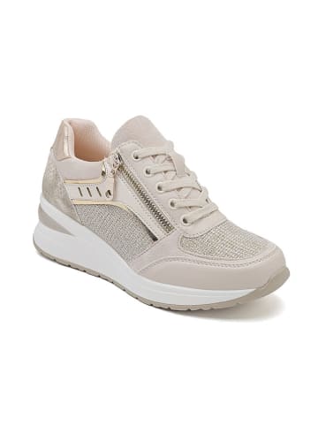 Sixth Sens Sleehaksneakers beige