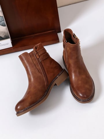 Sixth Sens Ankle-Boots in Hellbraun