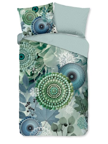Hip Flanellen beddengoedset "Iselin" groen/turquoise