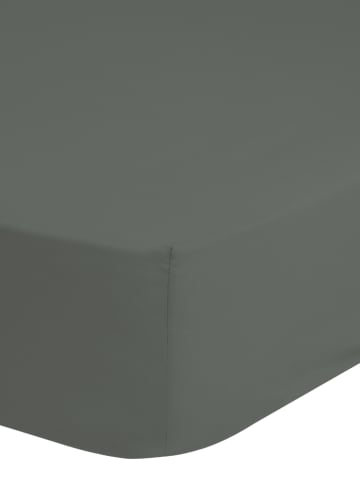 Good Morning Flanell-Spannbettlaken "Uni" in Oliv