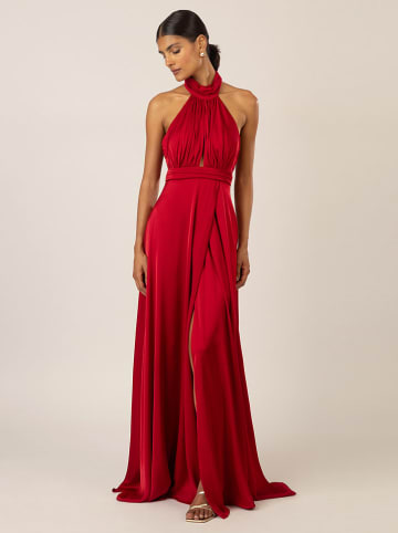 APART Satynowa sukienka w kolorze czerwonym