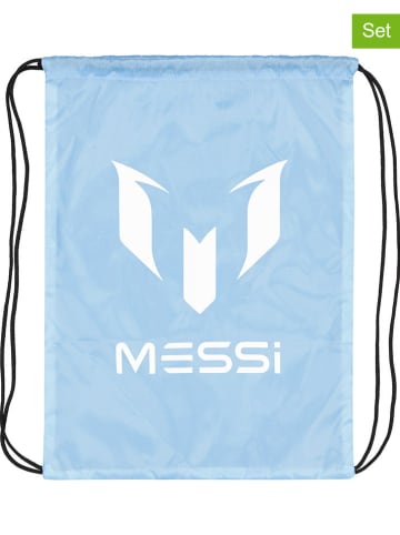 Messi Worki sportowe (2 szt.) w kolorze błękitnym - 44 x 33 cm