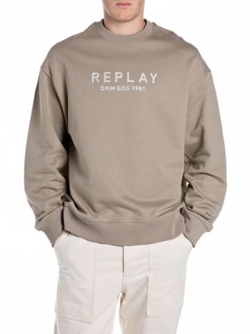 Replay Bluza w kolorze beżowym