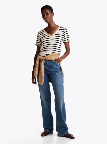 Tommy Hilfiger Koszulka w kolorze beżowo-granatowym