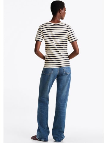 Tommy Hilfiger Koszulka w kolorze beżowo-granatowym