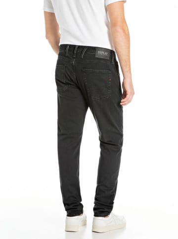 Replay Dżinsy - Slim fit - w kolorze czarnym
