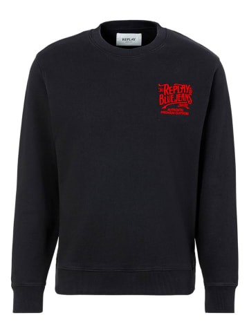 Replay Bluza w kolorze czarnym