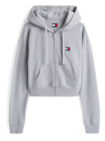 TOMMY JEANS Sweatjacke in Hellgrau
