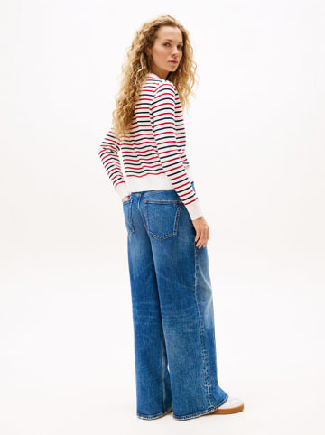 TOMMY JEANS Sweter w kolorze czerwono-biało-granatowym