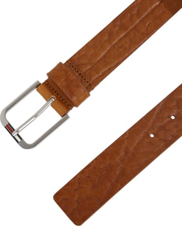 TOMMY JEANS Leder-Gürtel in Cognac