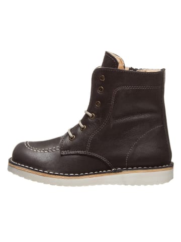 kmins Leder-Boots in Anthrazit